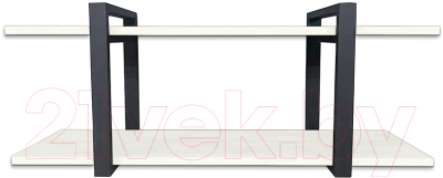 Полка Millwood Настенная 100x30x40 (белый/металл черный)