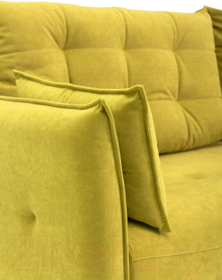 Диван KRONES Цезарь 3 (велюр горчично-желтый)