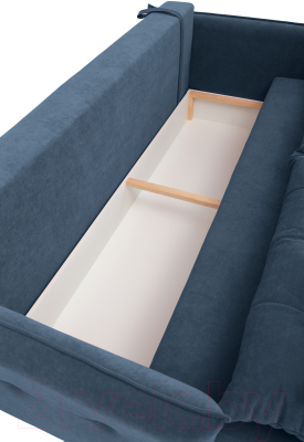 Диван KRONES Цезарь 3 (велюр серо-синий)