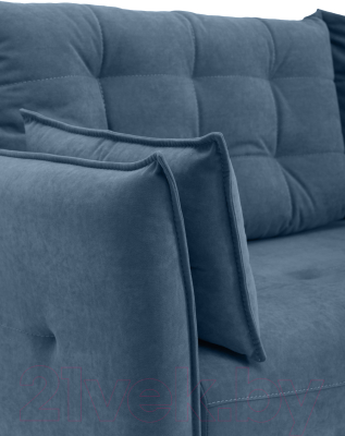 Диван KRONES Цезарь 3 (велюр серо-синий)