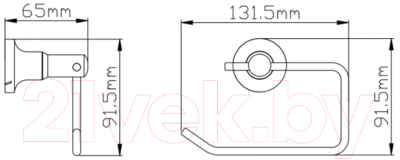 Держатель для туалетной бумаги Potato P1803-2ВL