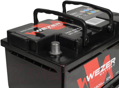 Автомобильный аккумулятор Wezer 680A R+ / WEZ74680R
