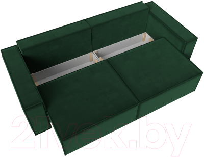 Диван Лига Диванов Куба (велюр зеленый)