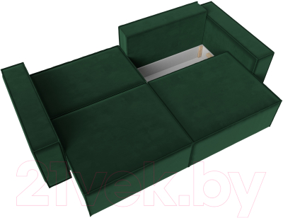 Диван Лига Диванов Куба (велюр зеленый)
