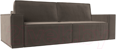 Диван Лига Диванов Куба (велюр коричневый) - фото