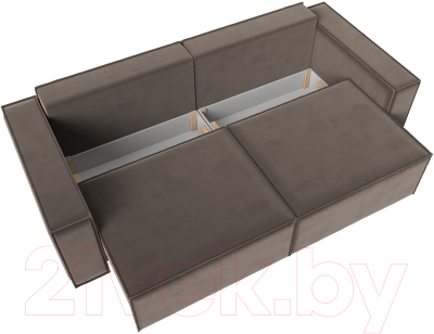 Диван Лига Диванов Куба (велюр коричневый)