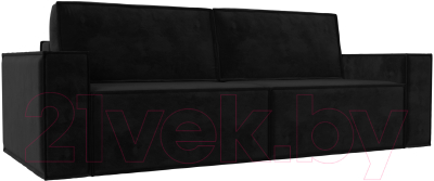 Диван Лига Диванов Куба (велюр черный) - фото