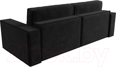 Диван Лига Диванов Куба (велюр черный)