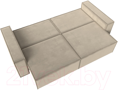 Диван Лига Диванов Куба (микровельвет бежевый)
