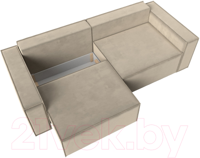 Диван Лига Диванов Куба (микровельвет бежевый)