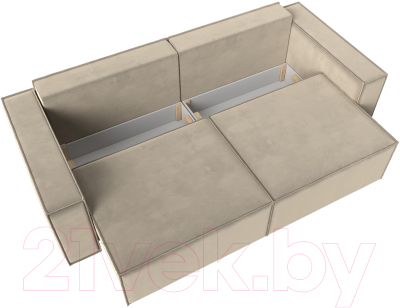 Диван Лига Диванов Куба (микровельвет бежевый)