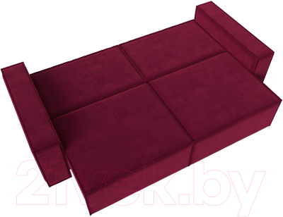 Диван Лига Диванов Куба (микровельвет бордовый)