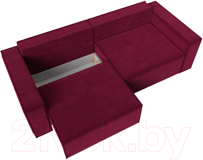 Диван Лига Диванов Куба (микровельвет бордовый)