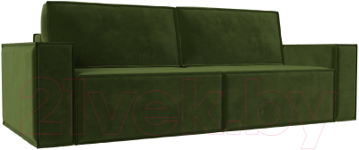 Диван Лига Диванов Куба (микровельвет зеленый) - фото