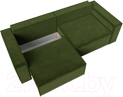Диван Лига Диванов Куба (микровельвет зеленый)
