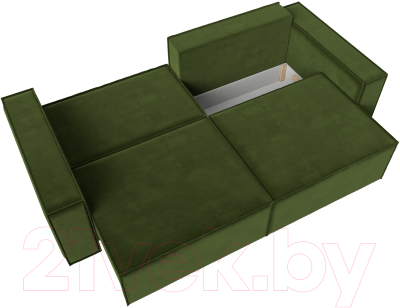 Диван Лига Диванов Куба (микровельвет зеленый)