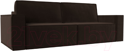 Диван Лига Диванов Куба (микровельвет коричневый) - фото