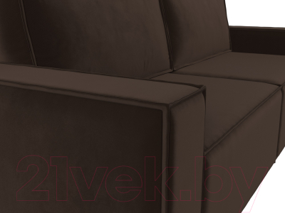 Диван Лига Диванов Куба (микровельвет коричневый)