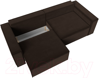 Диван Лига Диванов Куба (микровельвет коричневый)