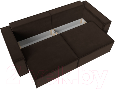 Диван Лига Диванов Куба (микровельвет коричневый)