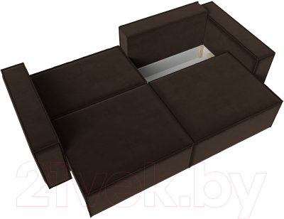Диван Лига Диванов Куба (микровельвет коричневый)