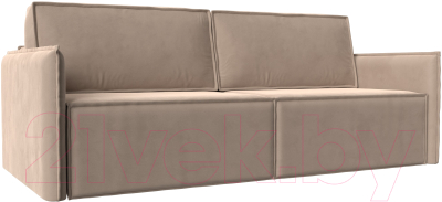 Диван Лига Диванов Либерти (велюр бежевый) - фото