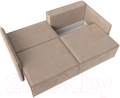 Диван Лига Диванов Либерти (велюр бежевый)