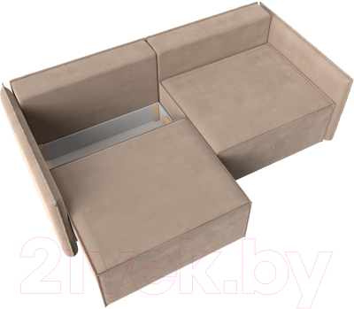 Диван Лига Диванов Либерти (велюр бежевый)