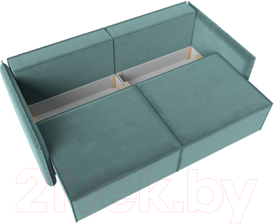 Диван Лига Диванов Либерти (велюр бирюзовый)