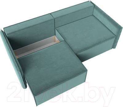 Диван Лига Диванов Либерти (велюр бирюзовый)