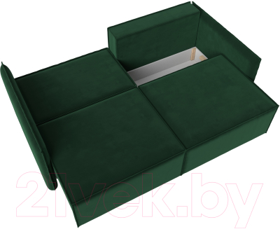 Диван Лига Диванов Либерти (велюр зеленый)