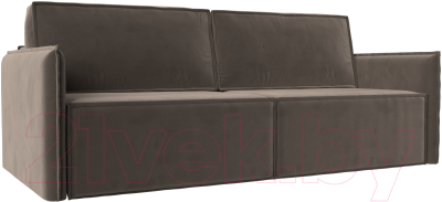 Диван Лига Диванов Либерти (велюр коричневый) - фото