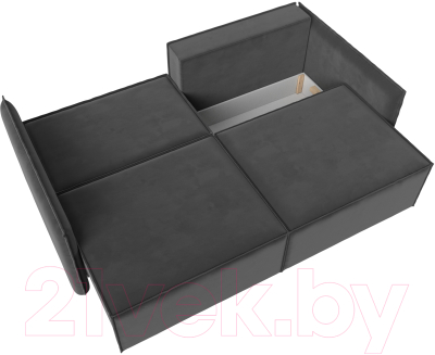 Диван Лига Диванов Либерти (велюр серый)