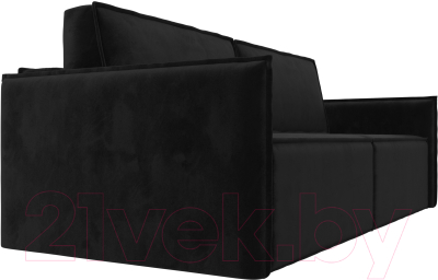 Диван Лига Диванов Либерти (велюр черный)