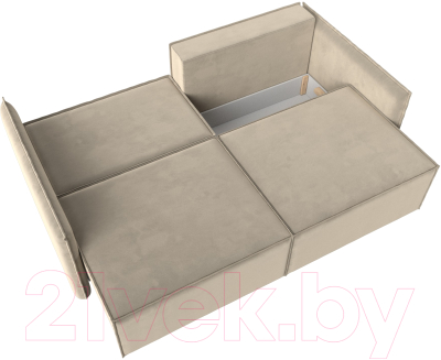 Диван Лига Диванов Либерти (микровельвет бежевый)