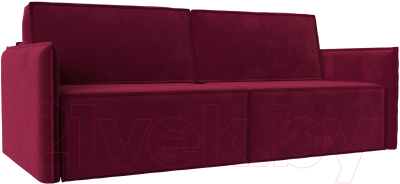 Диван Лига Диванов Либерти (микровельвет бордовый) - фото