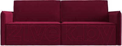 Диван Лига Диванов Либерти (микровельвет бордовый)