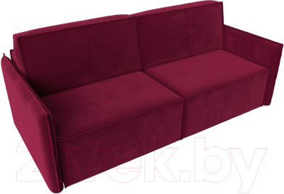 Диван Лига Диванов Либерти (микровельвет бордовый)