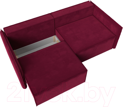 Диван Лига Диванов Либерти (микровельвет бордовый)