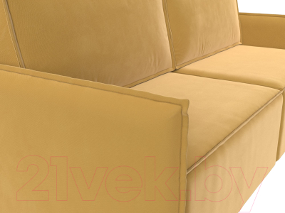 Диван Лига Диванов Либерти (микровельвет желтый)