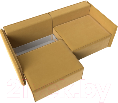 Диван Лига Диванов Либерти (микровельвет желтый)