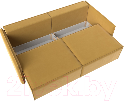 Диван Лига Диванов Либерти (микровельвет желтый)