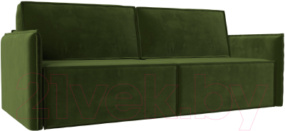 Диван Лига Диванов Либерти (микровельвет зеленый) - фото