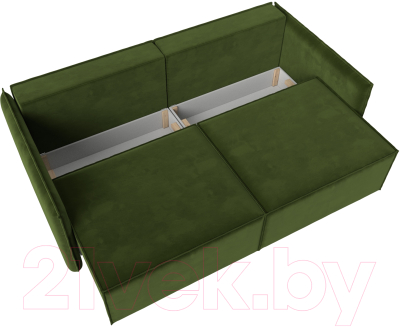 Диван Лига Диванов Либерти (микровельвет зеленый)