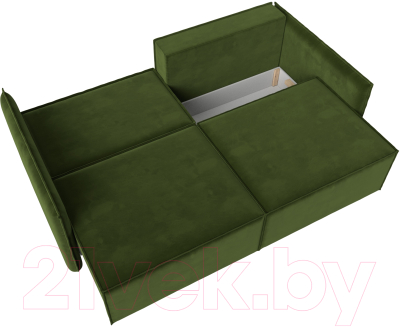 Диван Лига Диванов Либерти (микровельвет зеленый)