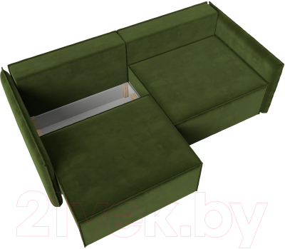 Диван Лига Диванов Либерти (микровельвет зеленый)
