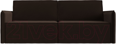 Диван Лига Диванов Либерти (микровельвет коричневый)