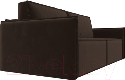 Диван Лига Диванов Либерти (микровельвет коричневый)