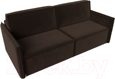Диван Лига Диванов Либерти (микровельвет коричневый)