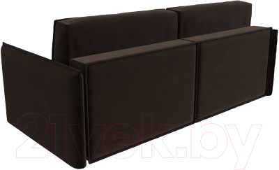 Диван Лига Диванов Либерти (микровельвет коричневый)
